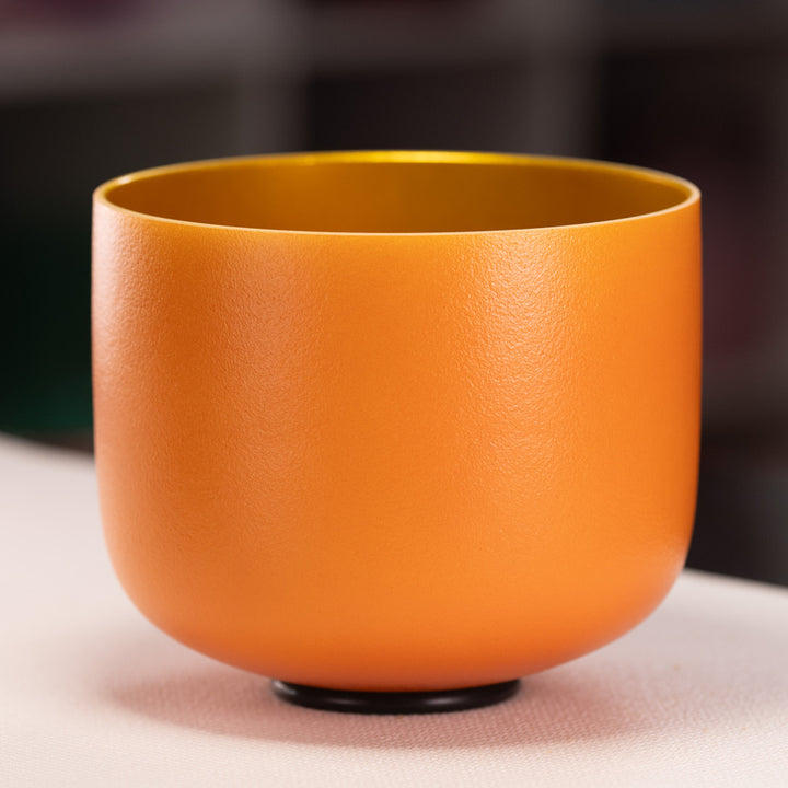 8" D#+6 Frosted Honeycomb Crystal Singing Bowl from Bowls of Sound