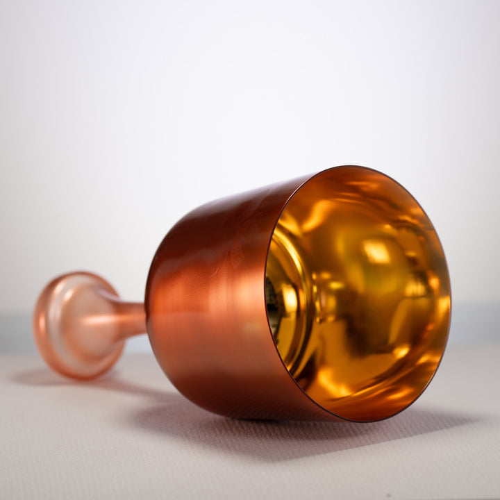 8" E+1 Copper Connection Crystal Singing Chalice, 24k Gold inside from Bowls of Sound
