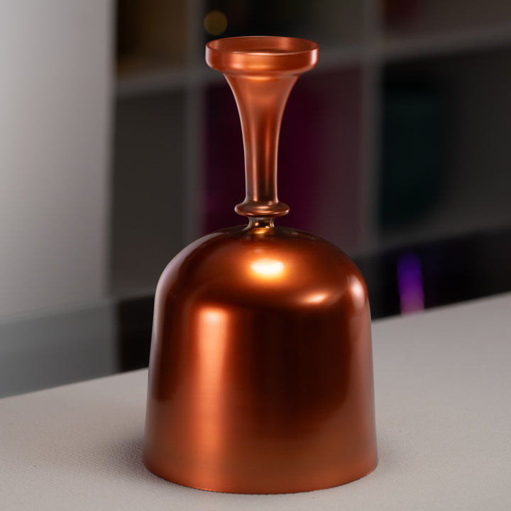 8" E+1 Copper Connection Crystal Singing Chalice, 24k Gold inside from Sacred Singing Bowls™