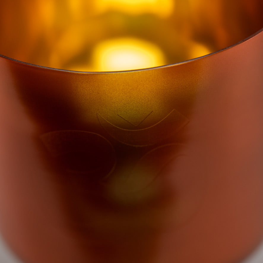 Copper Connection singing bowl close up