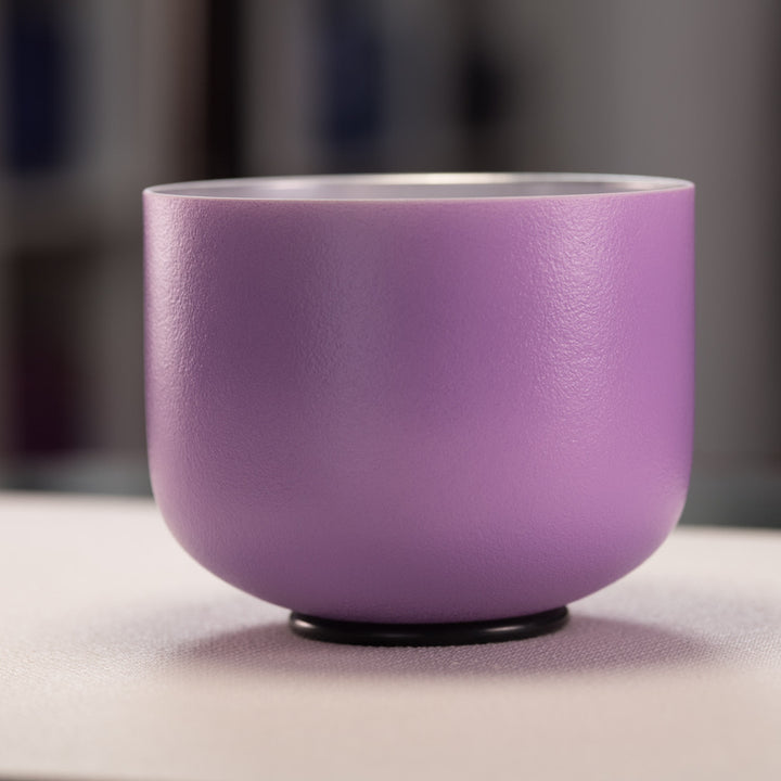 8" G-31 Frosted Lilac Blossom Crystal Singing Bowl from Bowls of Sound