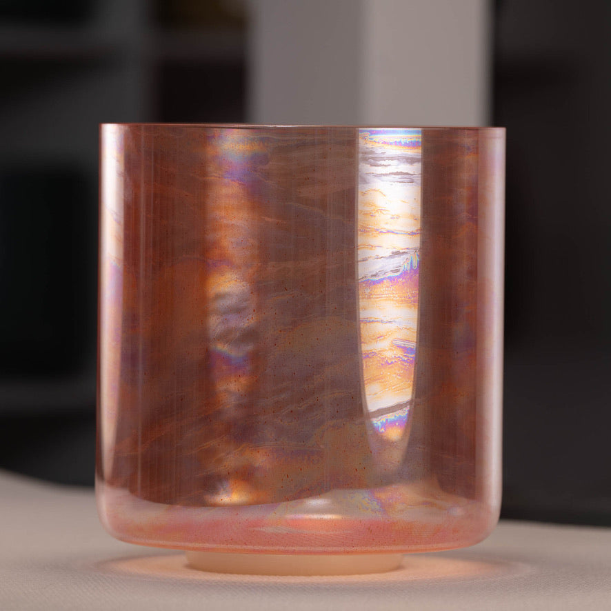 Pink crystal singing bowl