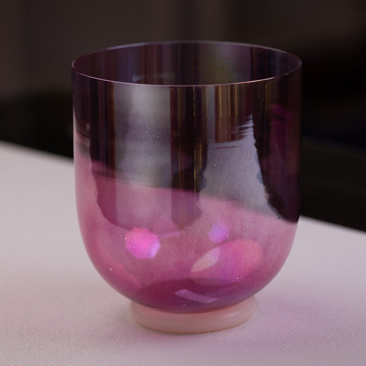 Pink crystal singing bowl
