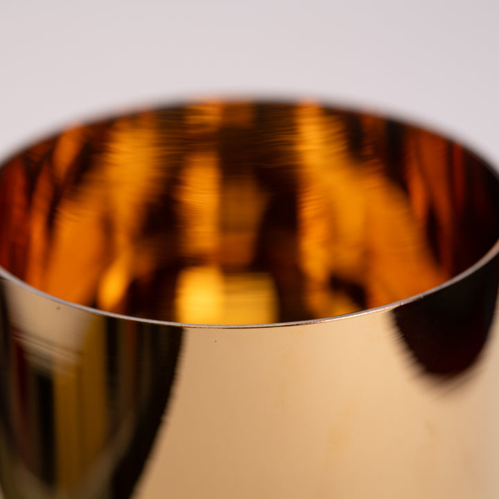 24k Gold singing bowl close up