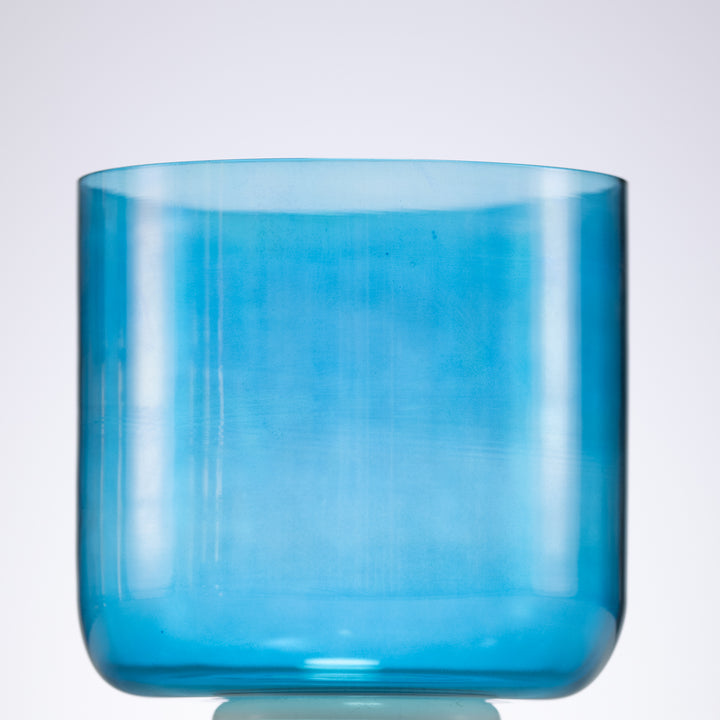 8" G#+35 Caribbean Blue Crystal Singing Bowl from Sacred Singing Bowls™