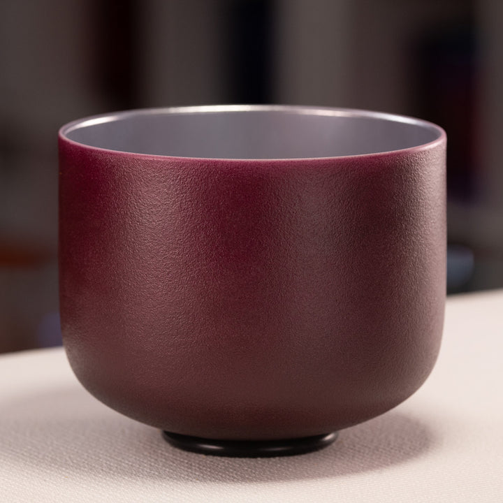 8" G+6 Frosted Sacred Ground Crystal Singing Bowl from Bowls of Sound