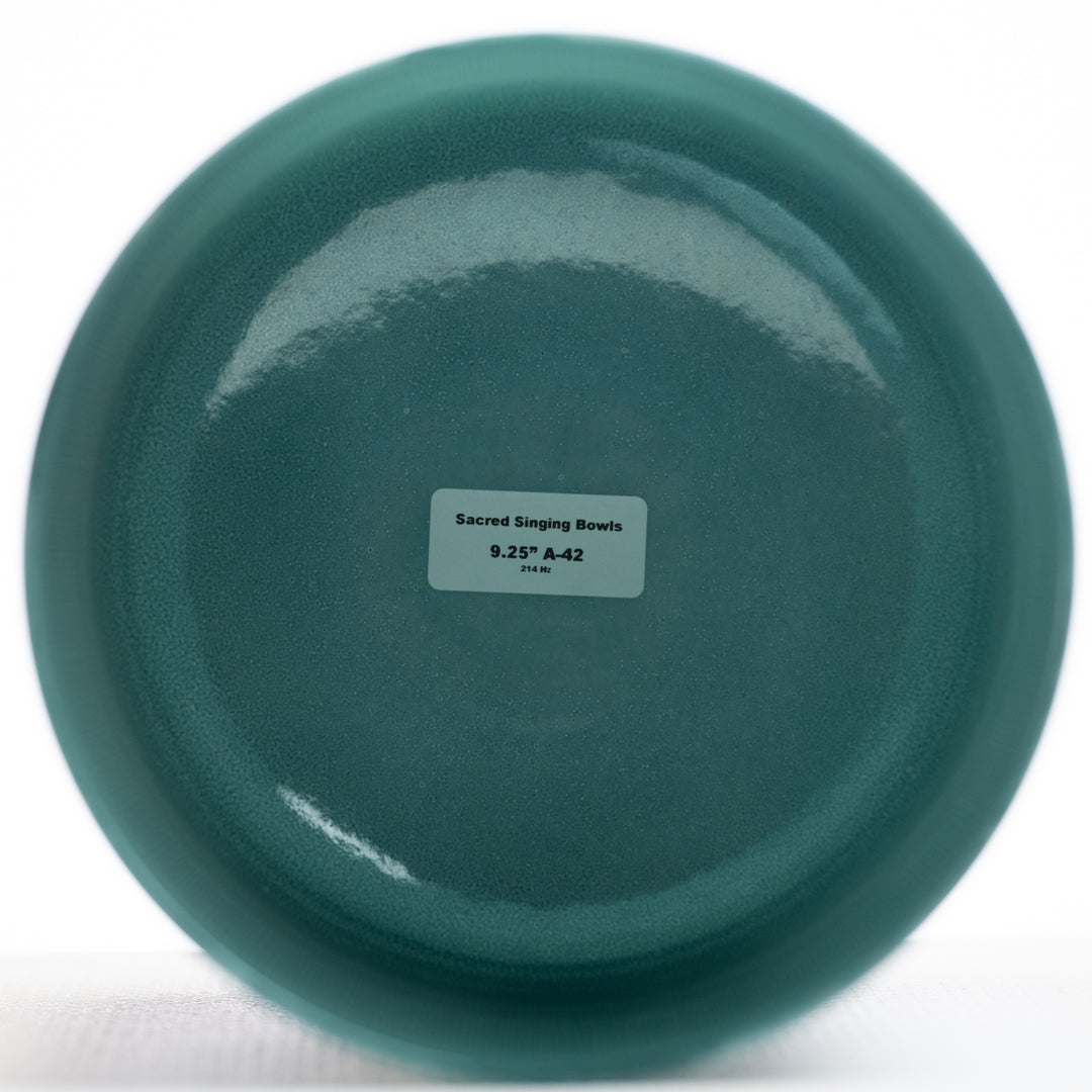 Sacred Singing Bowls™ product label with bowl specifications