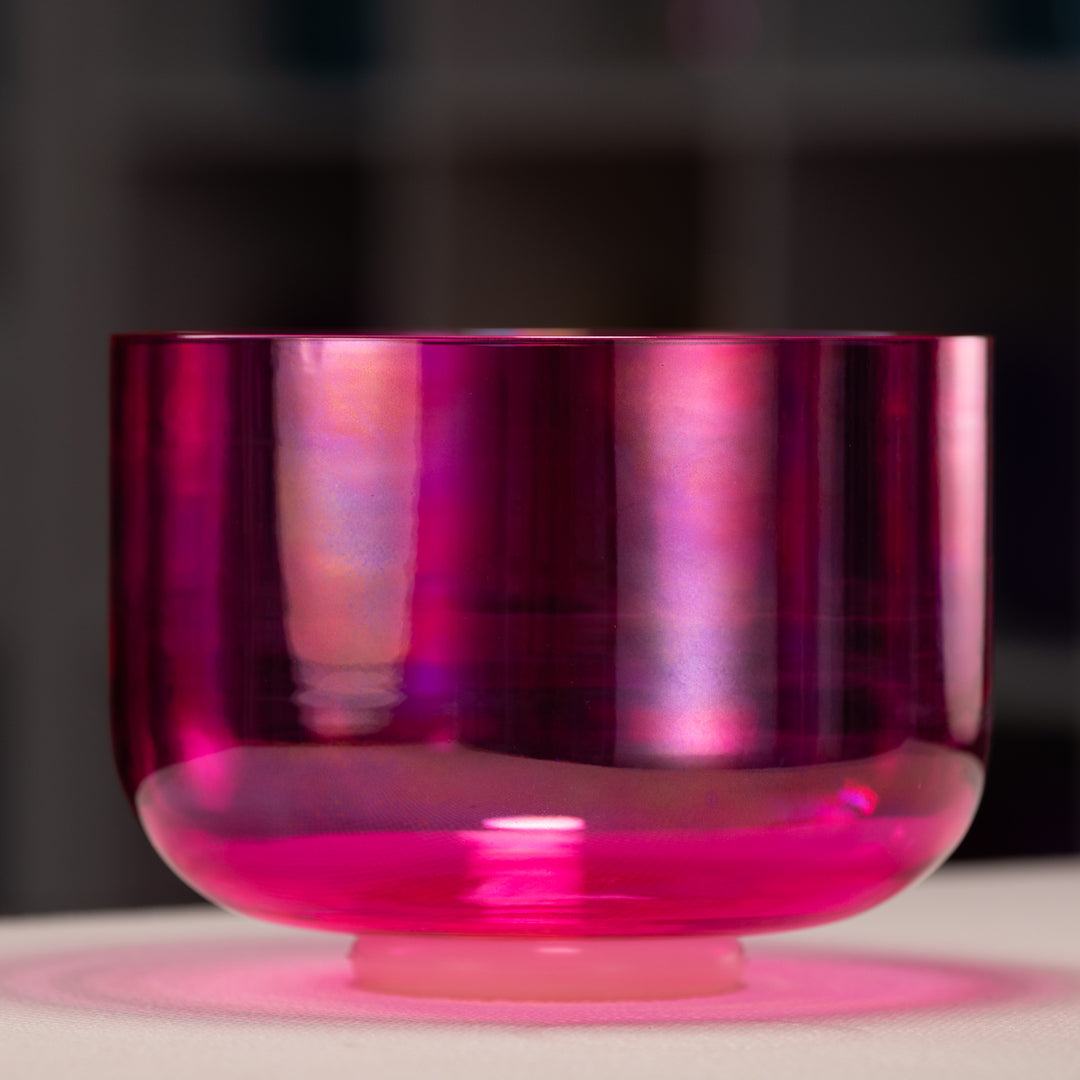 9.5" B+10 Fractal Fuchsia Singing Bowl, Perfect Pitch from Bowls of Sound