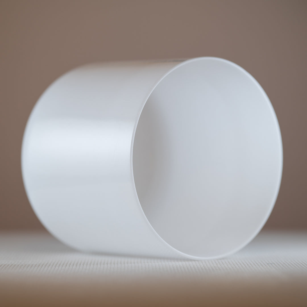 White throat chakra singing bowl for sound healing