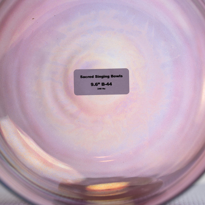 Sacred Singing Bowls™ product label with bowl specifications