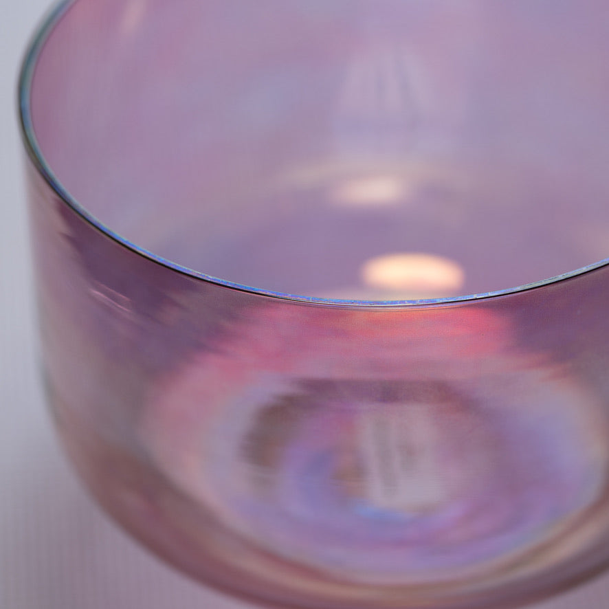 Pink crystal sound healing bowl