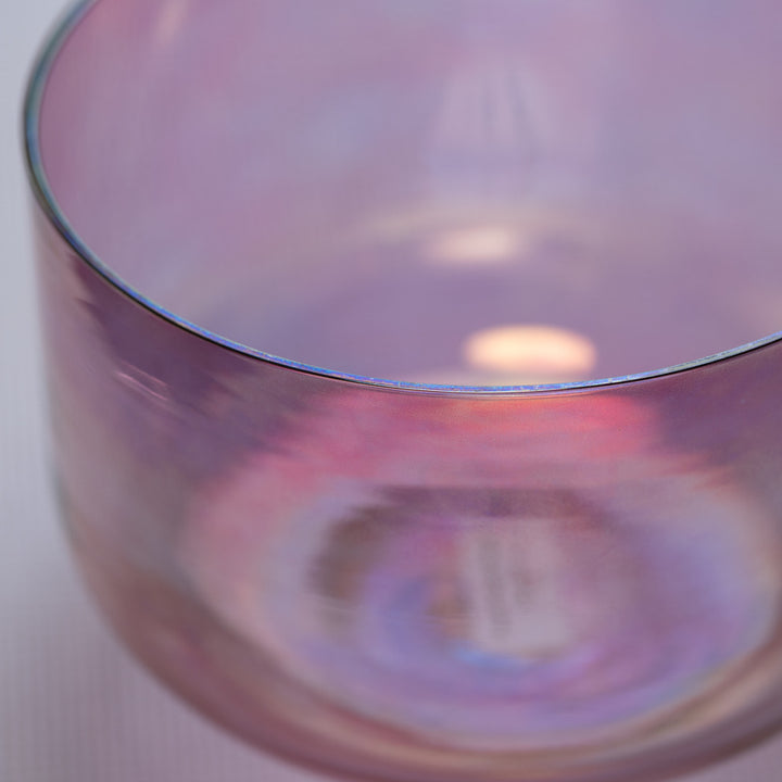 Pink crystal sound healing bowl