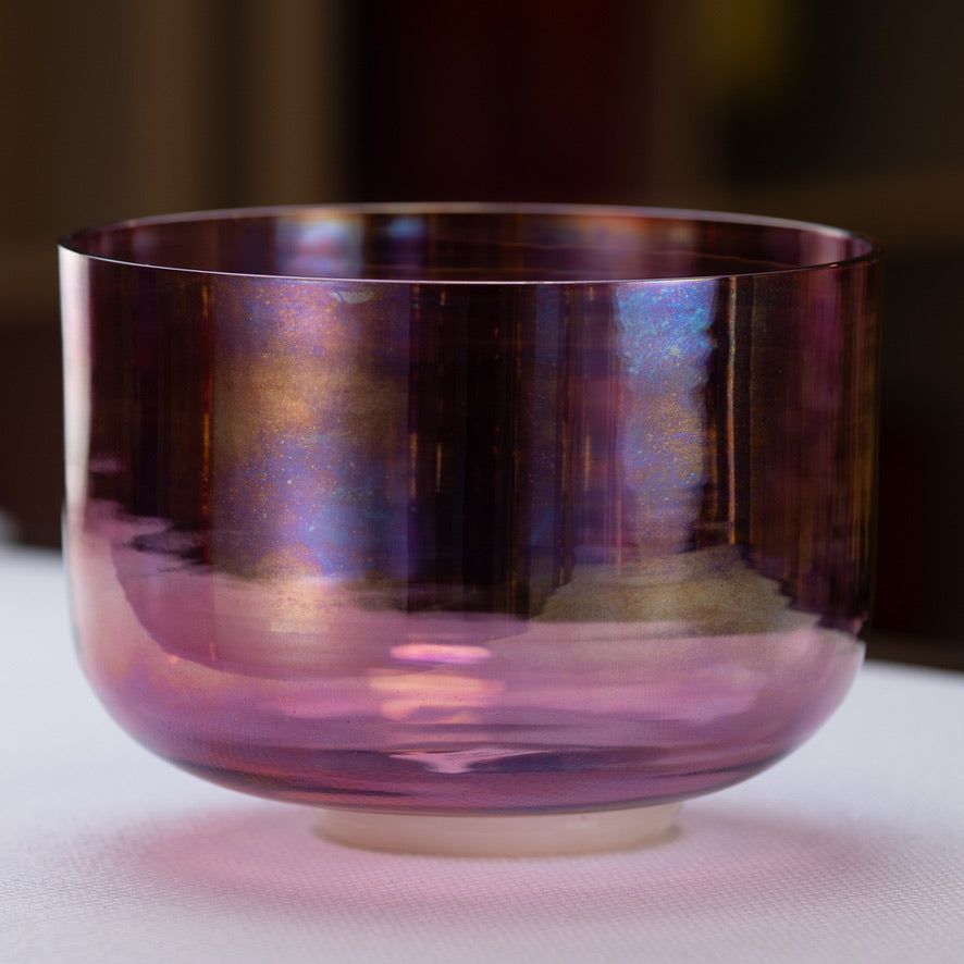 9.6" C-25 Solar Violet Crystal Singing Bowl from Bowls of Sound