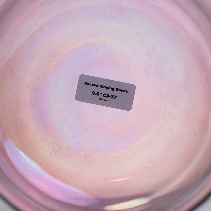 Sacred Singing Bowls™ product label with bowl specifications