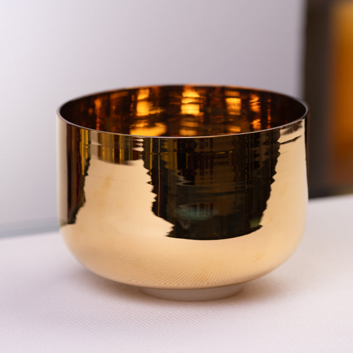 9.75" A#-31 24k Gold & Crystal Singing Bowl from Sacred Singing Bowls™