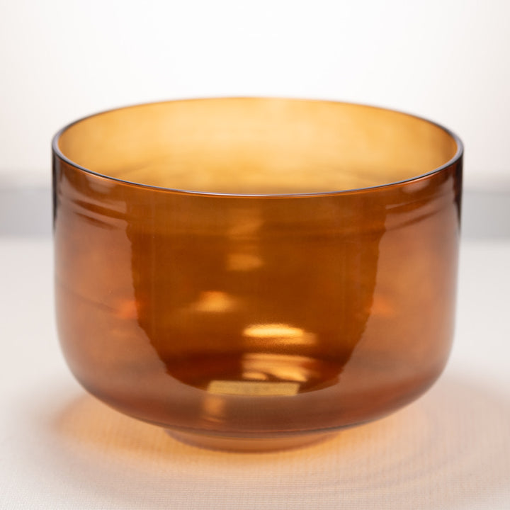 Brown crystal bowl for sound healing