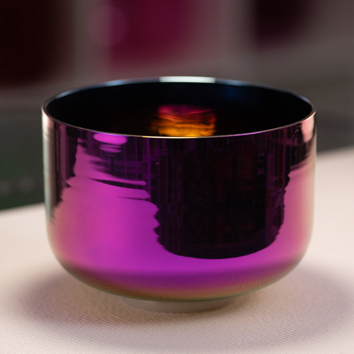 9.75" C-38 Celestial Rainbow Crystal Singing Bowl from Sacred Singing Bowls™