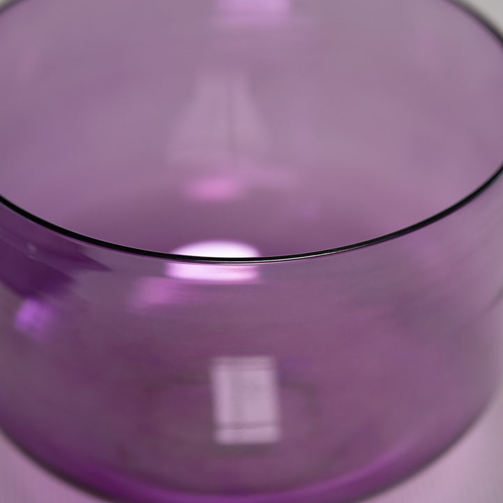 Purple singing bowl for sound baths