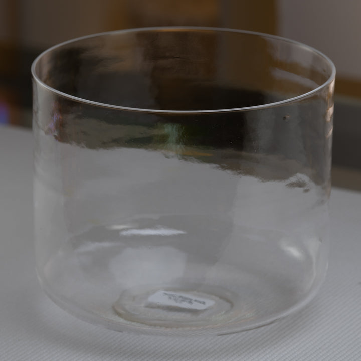 Sacred Singing Bowls: 9.75" D#+34 Clear Quartz Crystal Singing Bowl