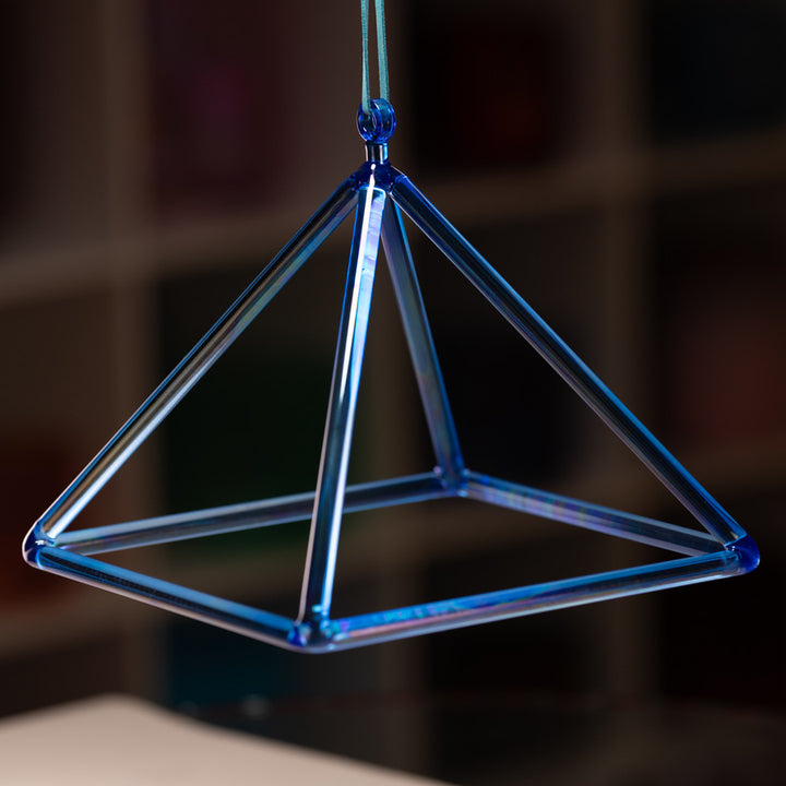 9.75" Sapphire Spirit Crystal Singing Pyramid from Bowls of Sound
