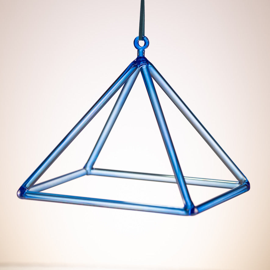 9.75" Sapphire Spirit Crystal Singing Pyramid from Sacred Singing Bowls™