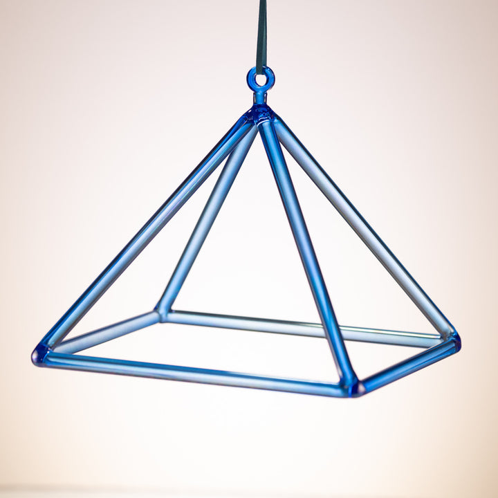 9.75" Sapphire Spirit Crystal Singing Pyramid from Sacred Singing Bowls™