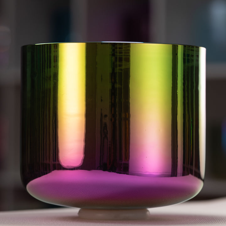 11" D+42 Celestial Rainbow Crystal Singing Bowl