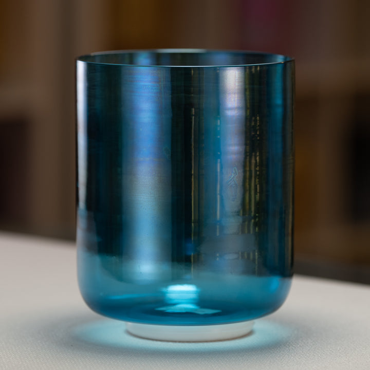 7" D-29 Caribbean Blue Crystal Singing Bowl
