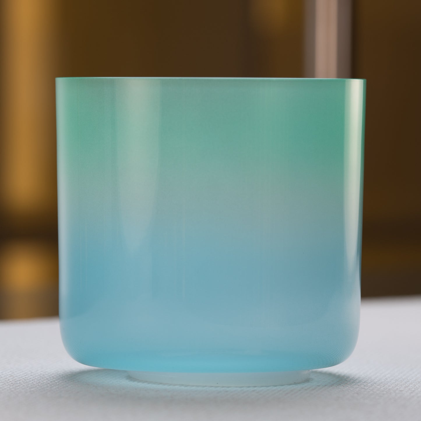 6" F#-35 Blue Green Tourmaline Color Crystal Singing Bowl, Sacred Singing Bowls