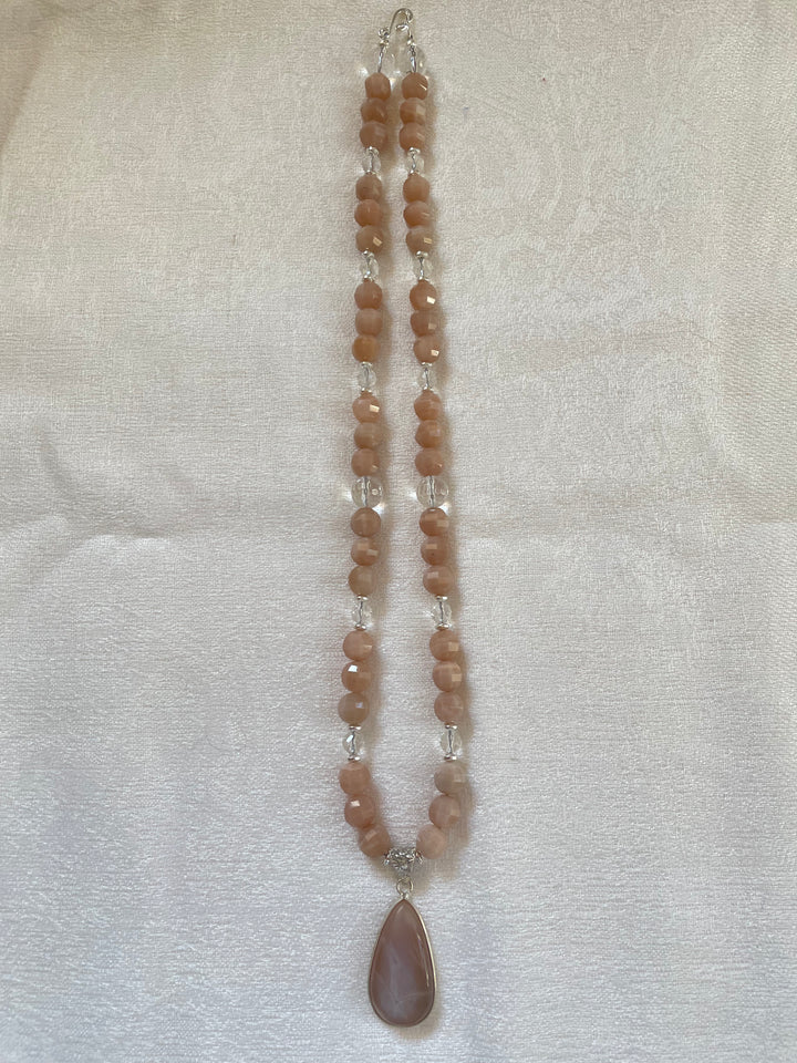 Peach Moonstone Necklace