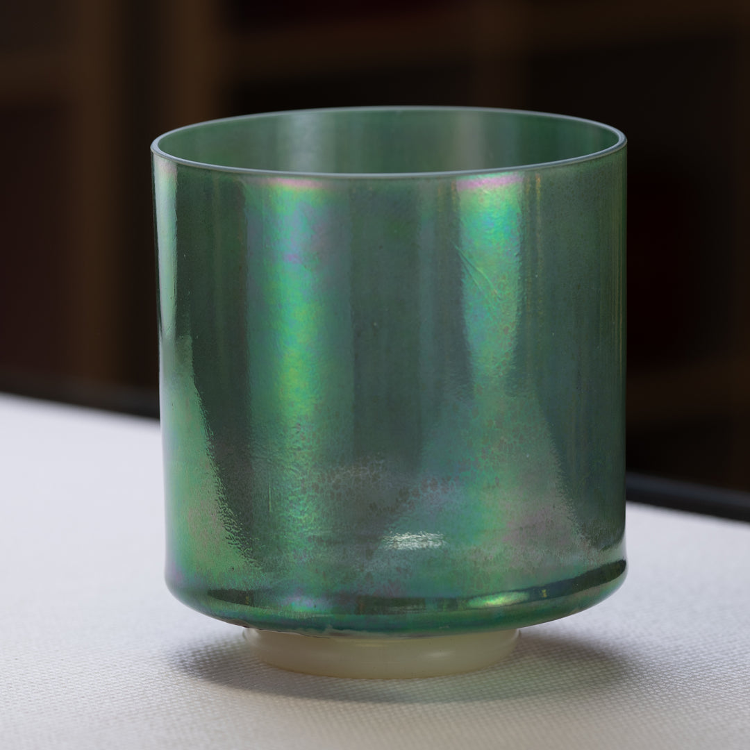 7" D-40 Malachite Platinum Crystal Singing Bowl, Crystal Tones™