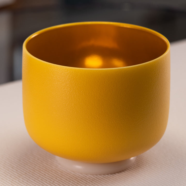 7.75" G#+5 Frosted Honeycomb Crystal Singing Bowl