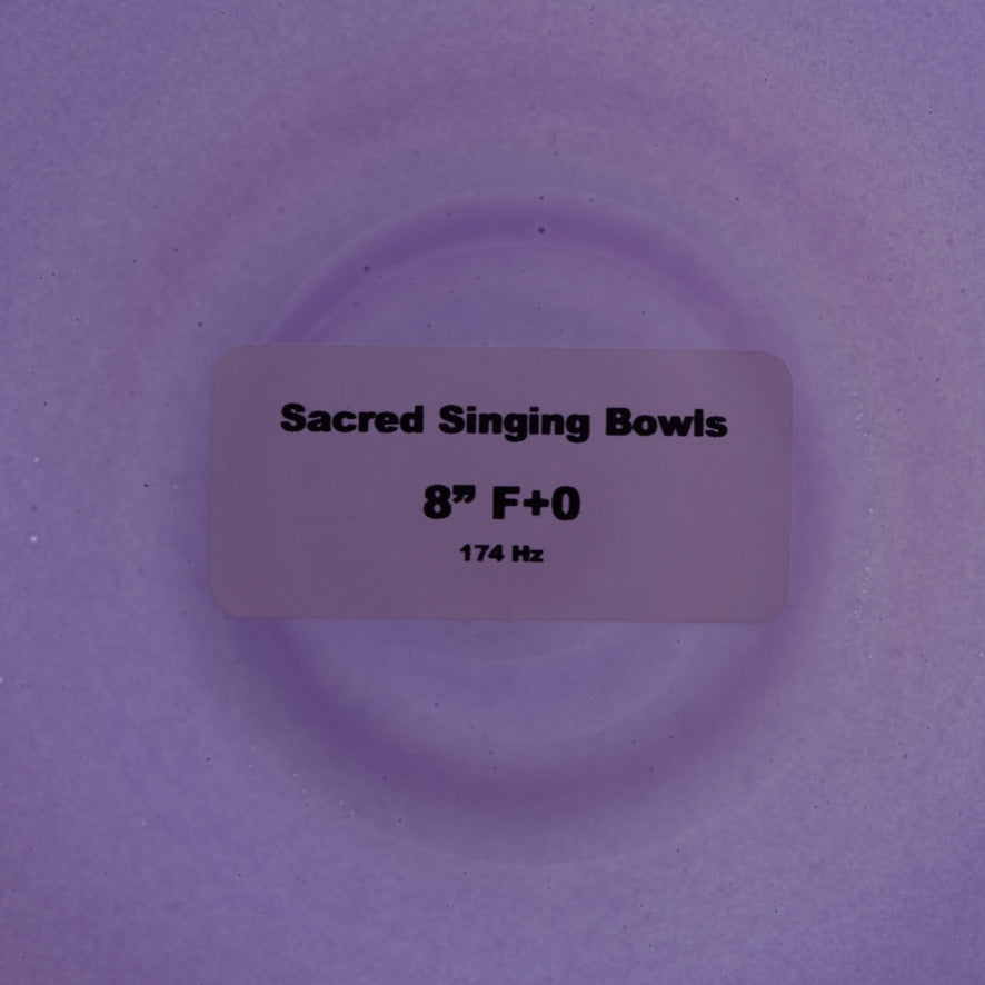 8" F+0 Lilac Blossom Crystal Singing Bowl, Prismatic, Perfect Pitch, Sacred Singing Bowls