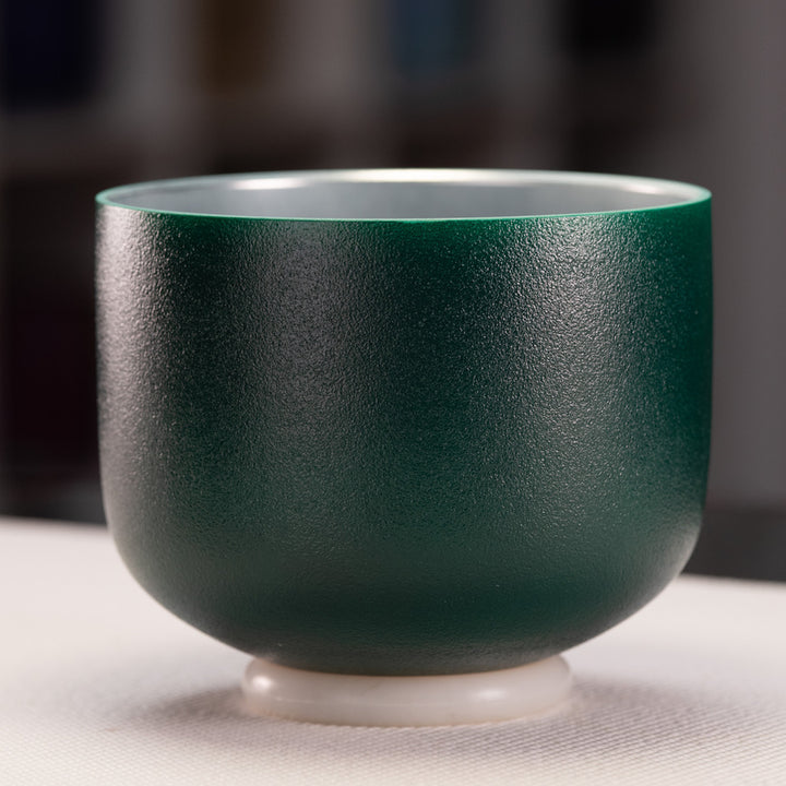 8" C-26 Frosted Marine Dream Crystal Singing Bowl