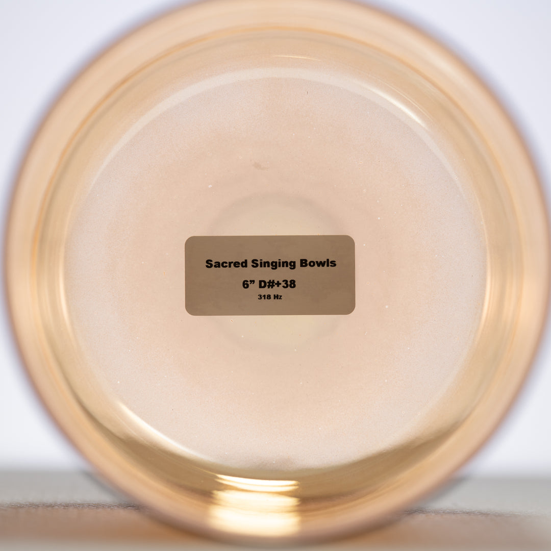 6" D#+38 Morning Sun Crystal Singing Bowl
