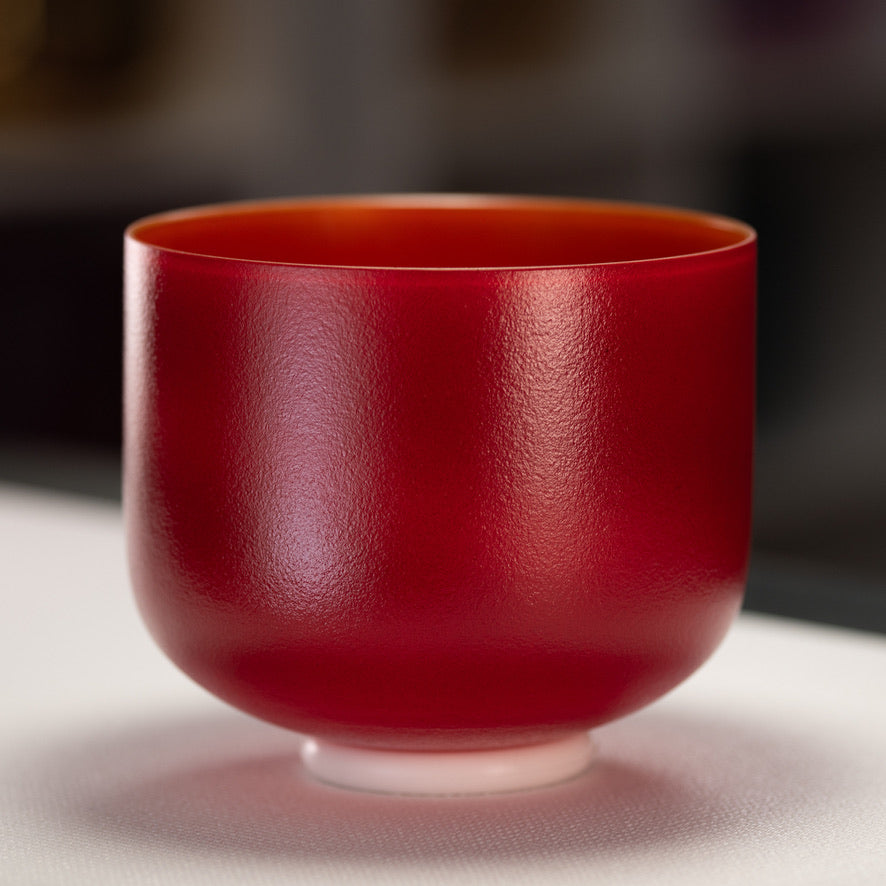 D Major: Frosted Crystal Singing Bowl Set