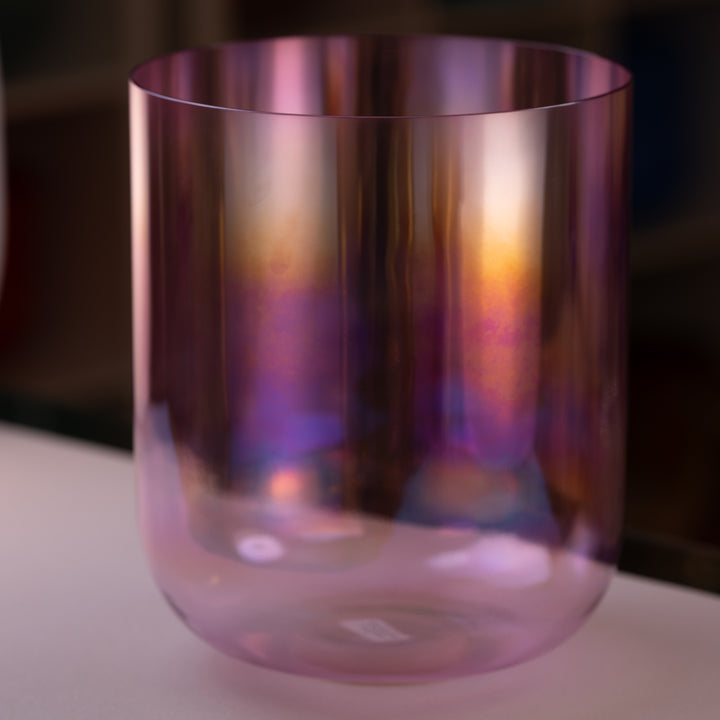 11.75” F#+25 Solar Violet Tall Crystal Singing Bowl