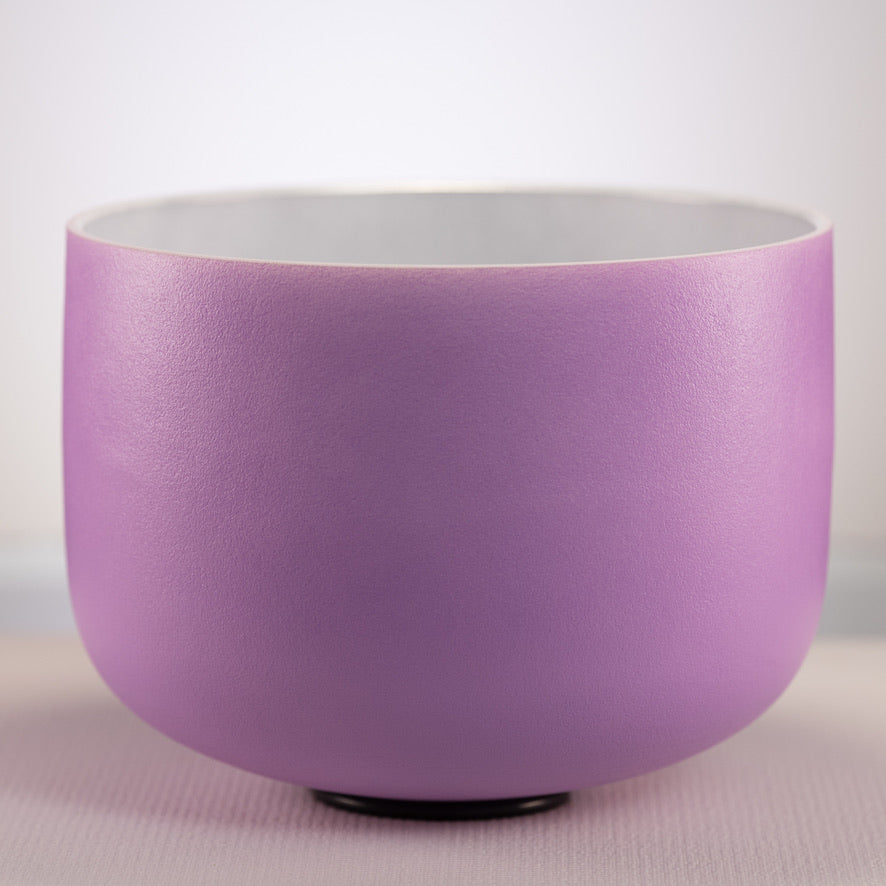 12" D-31 Frosted Lilac Blossom Crystal Singing Bowl