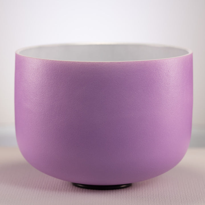 12" D-31 Frosted Lilac Blossom Crystal Singing Bowl