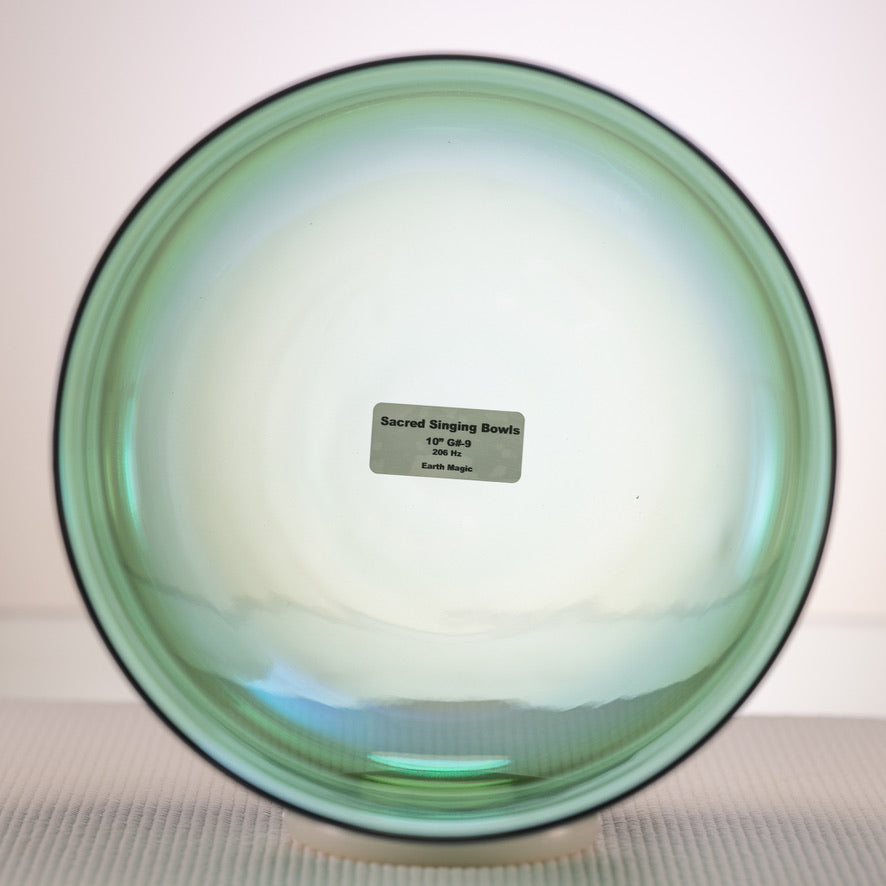 10" G#-9 Earth Magic Crystal Singing Bowl, Perfect Pitch