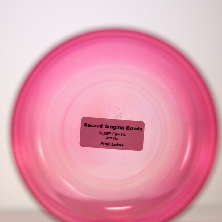 6.25" F#+14 Pink Lotus Crystal Singing Bowl