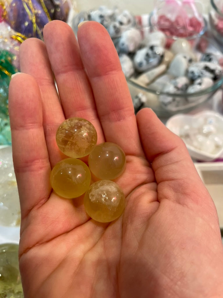 Small Citrine Spheres