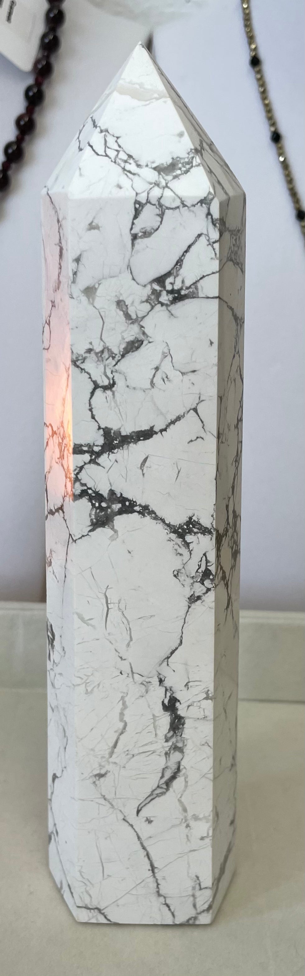 Large Howlite Tower