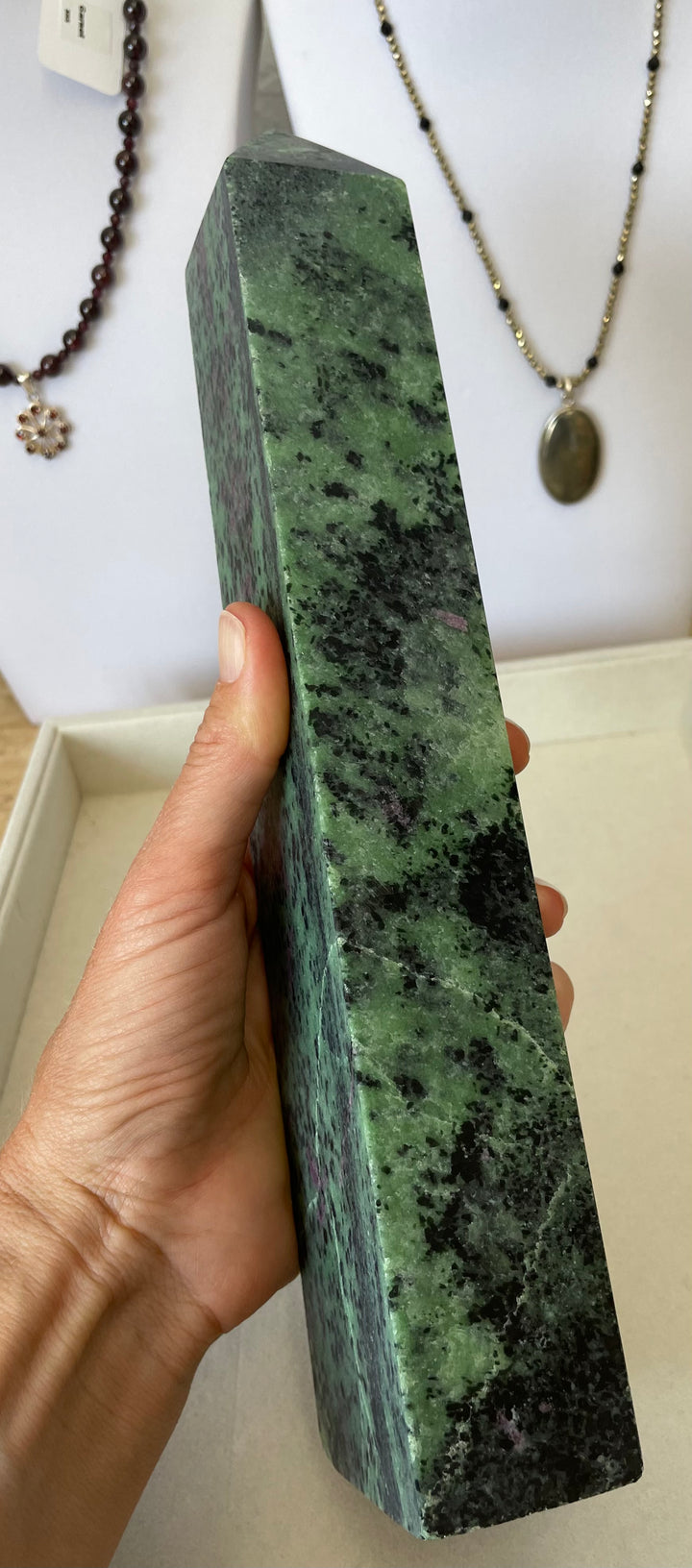 Large Ruby Zoisite Tower