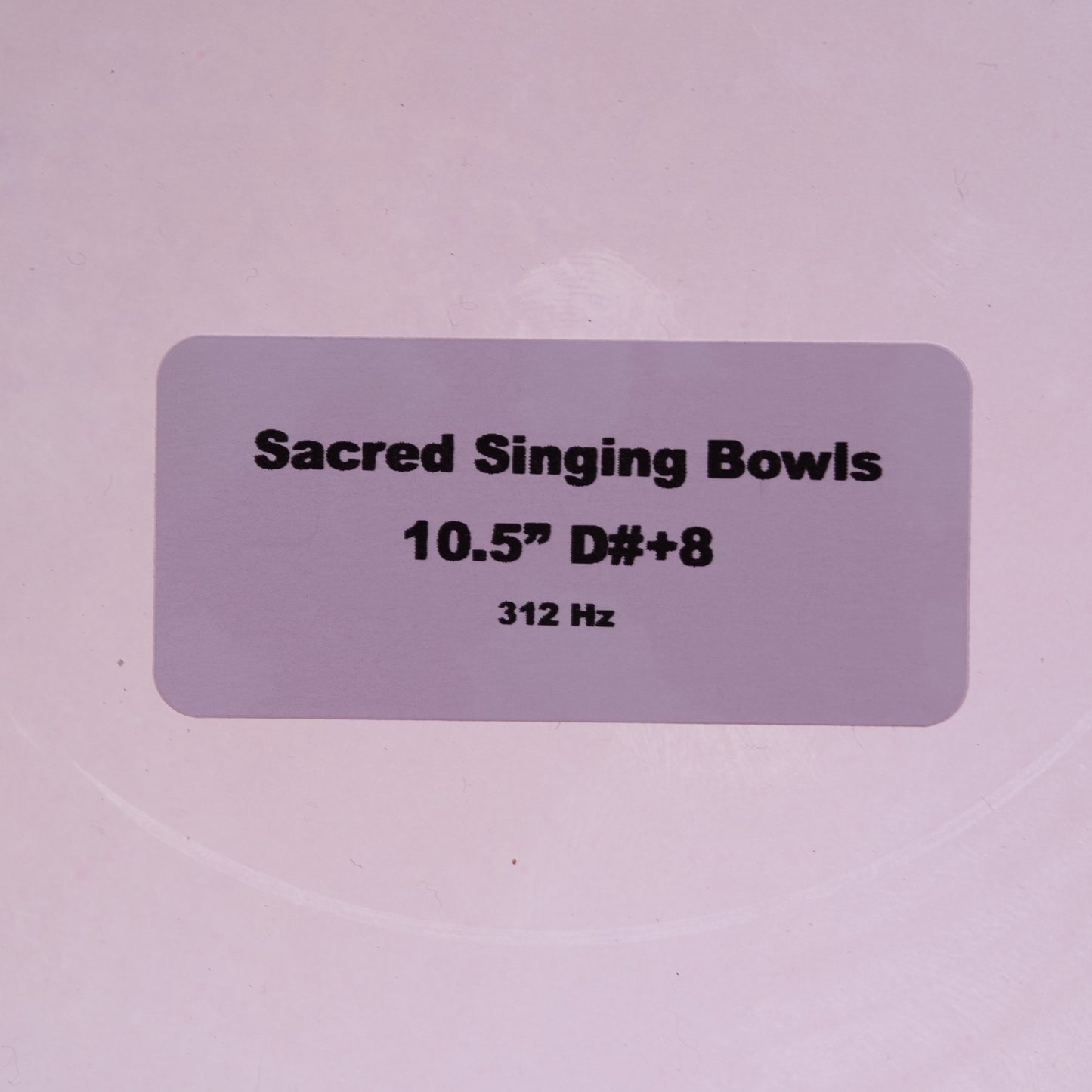 10.5" D#+8 Pink Sapphire Color Crystal Singing Bowl, Prismatic, Perfect Pitch, Sacred Singing Bowls