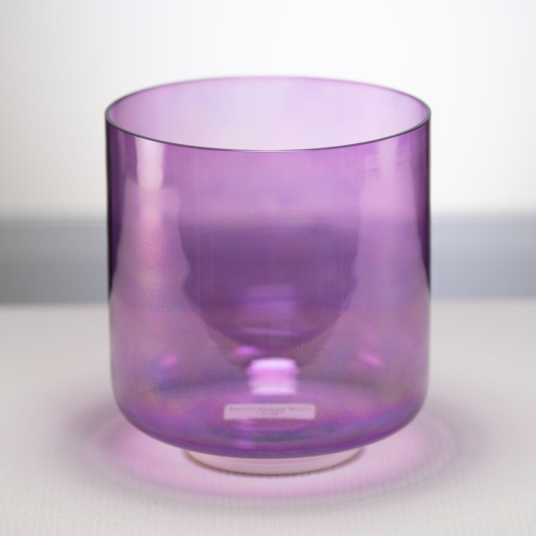 7.5" C#-9 Lavender Lotus Crystal Singing Bowl, Perfect Pitch