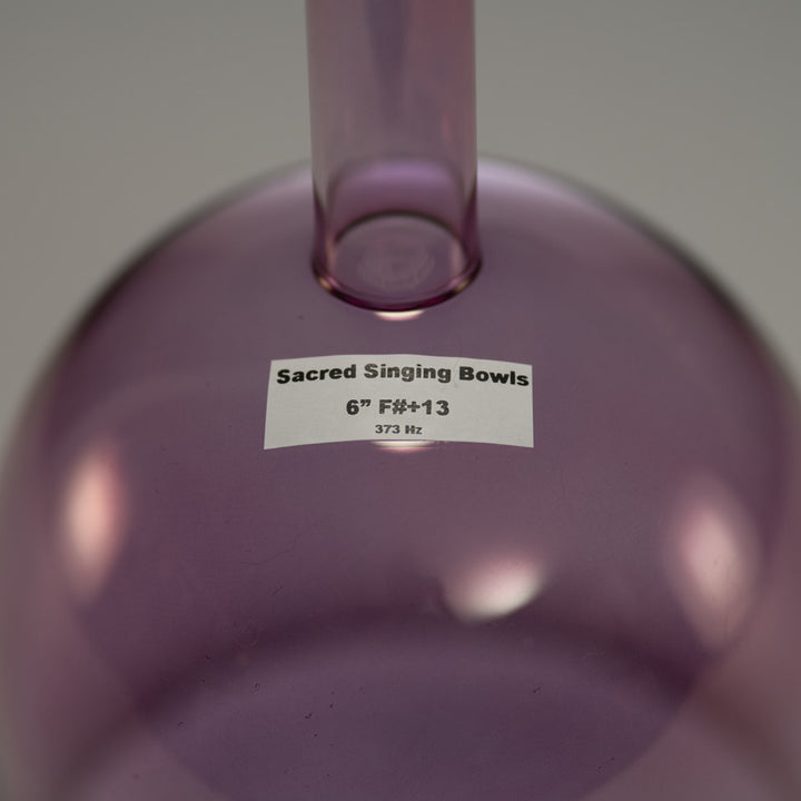 6" F#+13 Solar Violet Crystal Handheld Singing Bowl