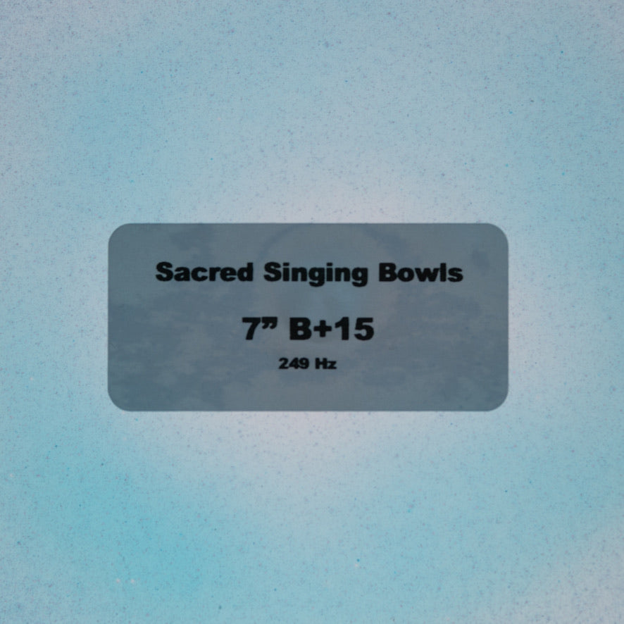 7" B+15 Blue Fluorite Color Crystal Singing Bowl, Sacred Singing Bowls