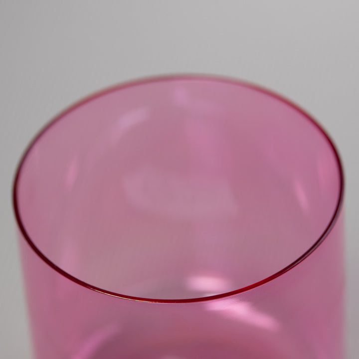 6.25" F#+25 Pink Lotus Crystal Singing Bowl