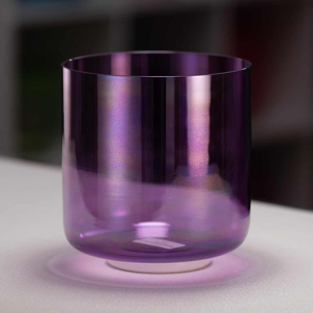 7.5" C#-9 Lavender Lotus Crystal Singing Bowl, Perfect Pitch